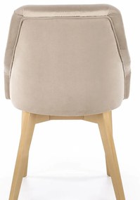 Scaun Toledo 2 velvet bej/stejar miere Solo 252