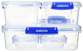 Sistema Set de 6 cutii etanșe pentru alimente KLIP IT PLUS, 2x180 ml, 2x400 ml, 1x1 l și 1x2,2 l