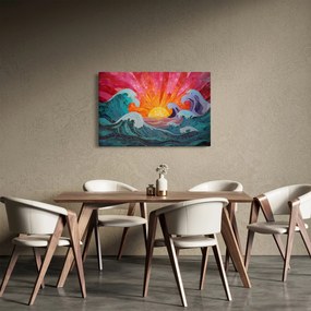 Tablou - Mozaic de valuri (90x60 cm)