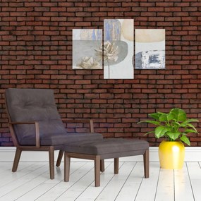 Tablou - Pictură flori și texturi (90x60 cm)