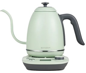 Cana electrica Gooseneck BUYDEEM K821, 1000W, 0,8 L, Mentine cald, Tehnologie cu senzor NTC, LCD, Verde deschis