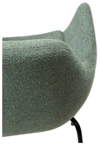 Fotoliu verde deschis cu tapițerie din țesătură bouclé Zimmer – DAN-FORM Denmark