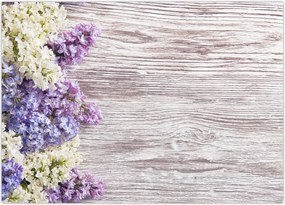 Tablou - Liliac pe lemn (70x50 cm)