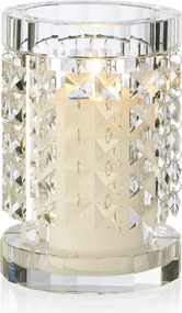 Suport pentru lumanare design LUX, realizat manual din sticla, NEFERTARI ROUND 22cm