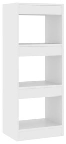 811610 vidaXL Bibliotecă/Separator cameră, alb, 40x30x103 cm, PAL