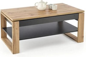 Masuta cafea BETTY, stejar artisan/negru, PAL laminat, 120x65/92x50/72