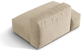 Modul pentru canapea modulară bej cu tapițerie din catifea (cu colț pe partea stângă) Martina – Micadoni