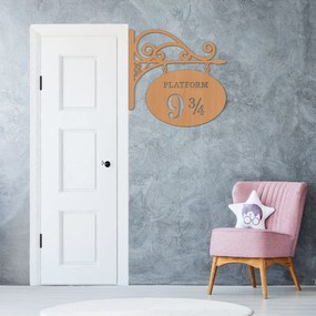 DUBLEZ | Decorațiune din lemn pentru ușă - Platform 9 și 3/4