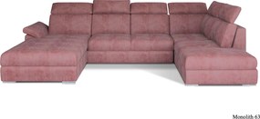 Colțar lemn masiv Formă U Extensibil Erik 330x210cm Personalizabil
