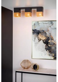 Plafonieră Lucide 21123/03/02 RENATE 3xE27/40W/230V auriu/negru