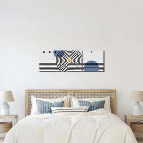 Tablou - Abstracție minimalistă N⁰1 (cu ceas) (90x30 cm)