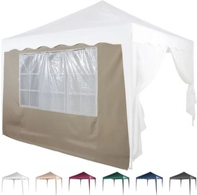 Perete lateral de schimb pentru cort cu fereastră - bej