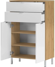 Dulap în decor de stejar Germania Mauresa, înălțime 97 cm, alb