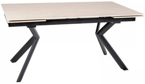 Masa extensibila Norton travertin bej/negru L160-240xl90 cm