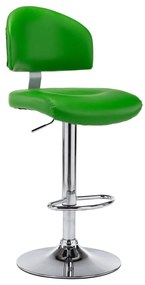 vidaXL Scaun de bar, verde, piele ecologică