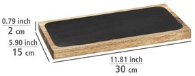 Platou de servire negru-natural din lemn 30x15 cm – Wenko