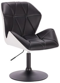 HR212N SCAUN Neagră-Alb cu Bază Neagră