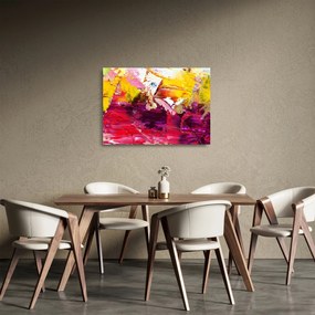 Tablou pe sticlă cu abstracție - pictura (70x50 cm)