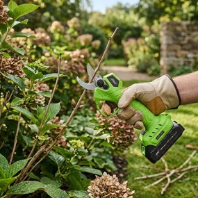 Foarfece de crengi fără fir cu 2 baterii și încărcător