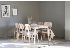 Scaun de dining cu șezut gri deschis Rowico Nagano, maro deschis