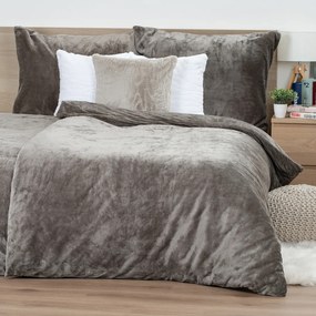 Lenjerie de pat din microflanel 4Home gri, 140 x 220 cm, 70 x 90 cm