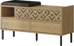 Pantofar HEATON, stejar safir/gri inchis, PAL melaminat, 110x37x56 cm
