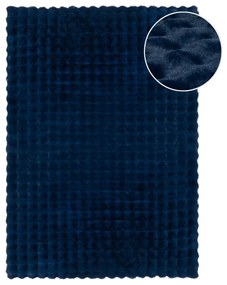 Blană albastru-închis sintetică 160x230 cm Waffle Faux Fur – Flair Rugs