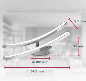 Plafonieră LED 2xLED/6W/230V, crom lucios