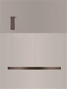 Lustra LED circulara ELOWEN 98cm, maro