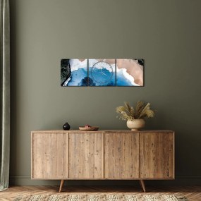 Tablou cu plaja Nusa Penida, Indonesia (cu ceas) (90x30 cm)