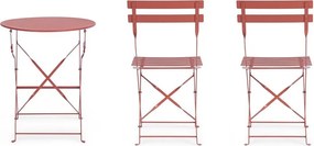 Set de dining pentru grădină teracotă din oțel pentru 2 persoane Austin – Bizzotto