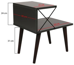 Noptieră Cross Anthracite