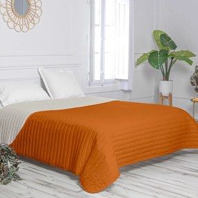 Cuvertură portocalie-bej matlasată din bumbac 180x260 cm Dash – Happy Friday