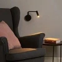 Aplica de perete cu reader LED Blackfriars negru