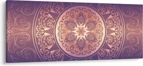 Tablou - Mandala pe gradient violet (120x50 cm)