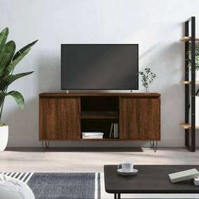 827019 vidaXL Comodă TV, stejar maro, 104x35x50 cm, lemn compozit