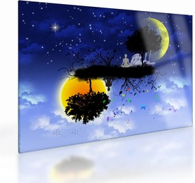 Tablou pe sticlă - Reflecția echilbrului (70x50 cm)