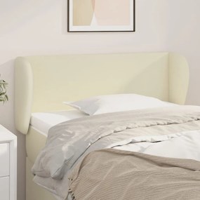 3116950 vidaXL Tăblie de pat cu aripioare crem 103x23x78/88 cm piele ecologică