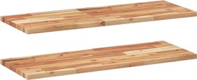 vidaXL Rafturi suspendate 2 buc. 100x30x2cm lemn masiv acacia netratat