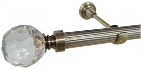 Galerie fara inele KULA CRYSTAL STRIAT /25 - aur antic (Alege marime: 160 cm)