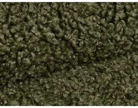 Taburet verde cu tapițerie din țesătură bouclé Dia – Micadoni