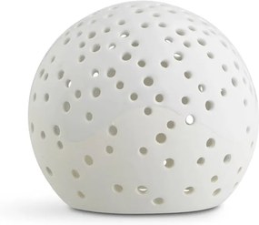 Sfeșnic din porțelan chinezesc pentru Crăciun Kähler Design Nobili, ⌀ 14 cm, alb