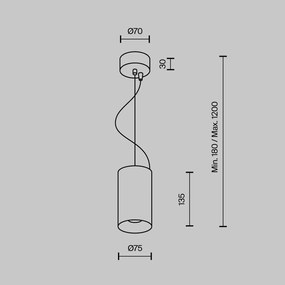 Pendul Efir P089PL-15W3K-MG Maytoni LED, Auriu, Germania