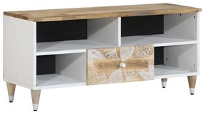 vidaXL Comodă TV, 100x33,5x46 cm, lemn masiv de mango