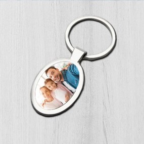Breloc personalizat cu fotografie - oval