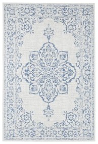 Covor de exterior NORTHRUGS Tilos, 80 x 150 cm, albastru - crem