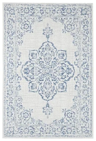 Covor de exterior NORTHRUGS Tilos, 120 x 170 cm, albastru - crem