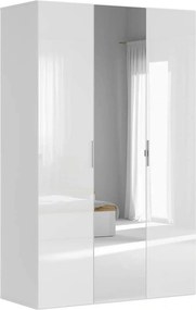 Dulap FLEX, alb, PAL, cu 3 usi, 150x66x240 cm