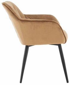 Fotoliu de design, material textil Velvet maro, BERILIO