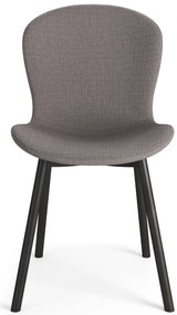 MAZZONI EXPORT FIORA Gri deschis Taupe (material Basel 34) - SCAUN MODERN TAPIȚAT PENTRU SALON/SUFRAGERIE LOFT